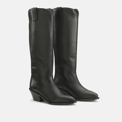 Bottes western en cuir à talon moyen LA REDOUTE COLLECTIONS