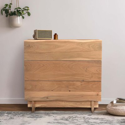 Dawson Rustic Acacia Wood 3 Drawer Chest ÉDITÉ