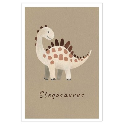 Affiche enfant stegosaurus HEXOA