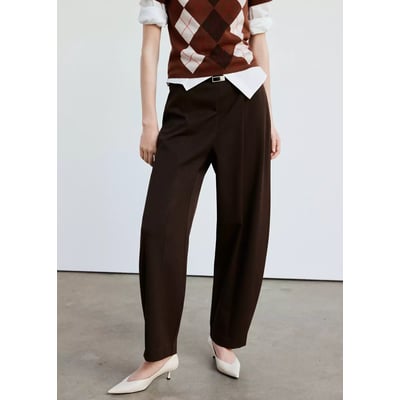Pantalon ballon ceinture à boucle MANGO