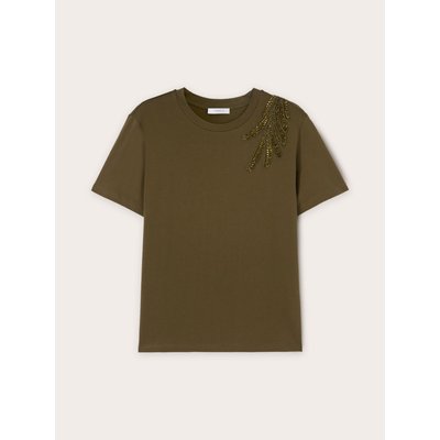 T-shirt in jersey di cotone tinta unita MOTIVI