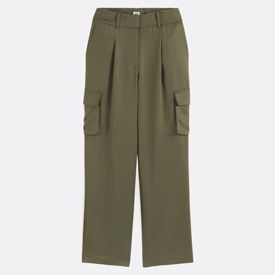 Lyocell Straight Cargo Trousers LA REDOUTE COLLECTIONS