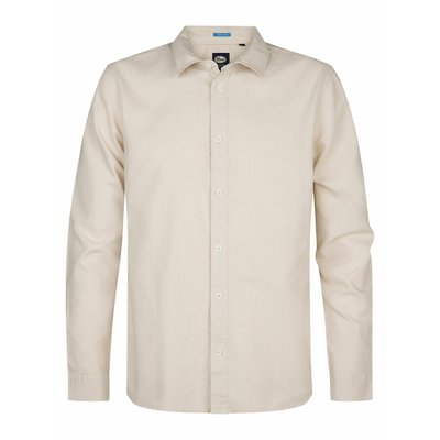 Camisa de lino y algodón de corte recto PETROL INDUSTRIES
