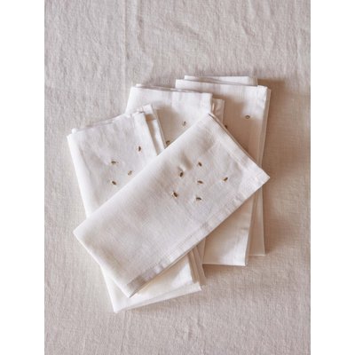 Nappe à pois dorés en coton tramé aspect lin CYRILLUS