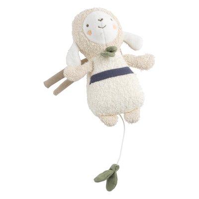 Peluche mini musical en bouclette coton bio SAUTHON