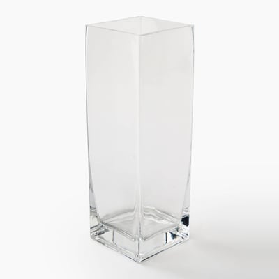 Vase carré crystal , 10xh30 MONOPRIX