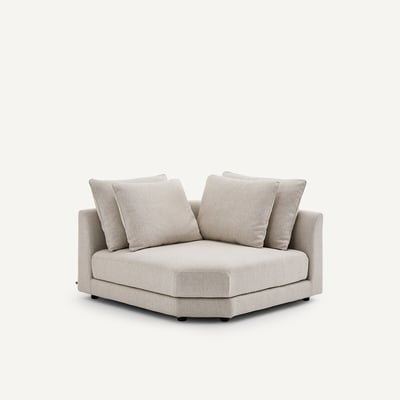 Canapé d'angle modulable en tweedé, TIBERIO AM.PM
