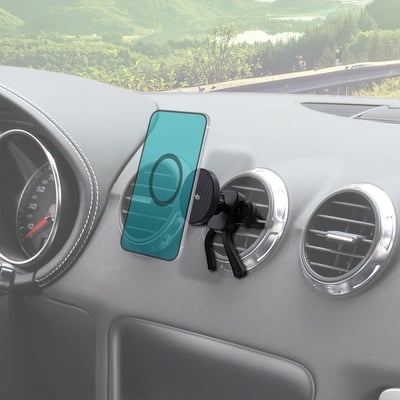 Support smartphone Support grille aération premium noir TNB