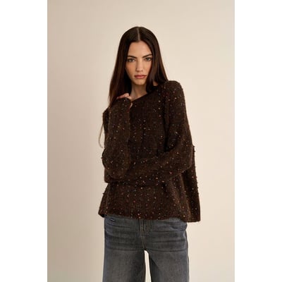 Pull col rond détails multicolores MOLLY BRACKEN