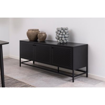 Buffet bas scandinave en métal noir 3 portes L160 - HARLOW HELLIN, DEPUIS 1862