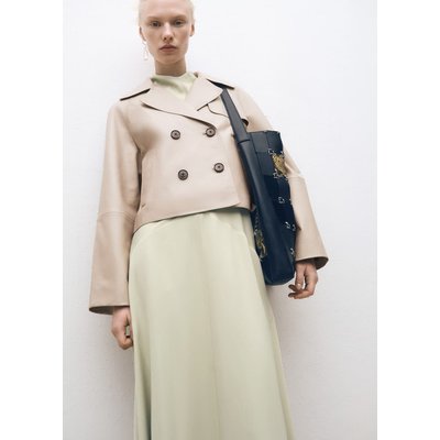 Trench crop cuir MANGO