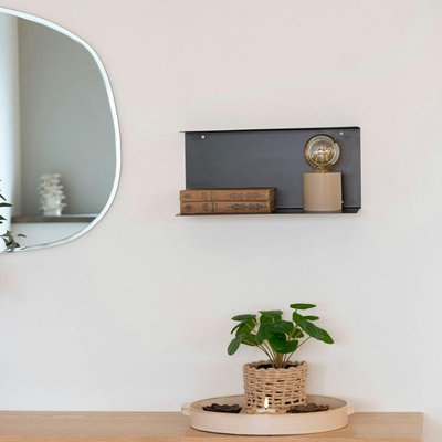 Etagère design en métal noir avec rebords TALLINN PIER IMPORT