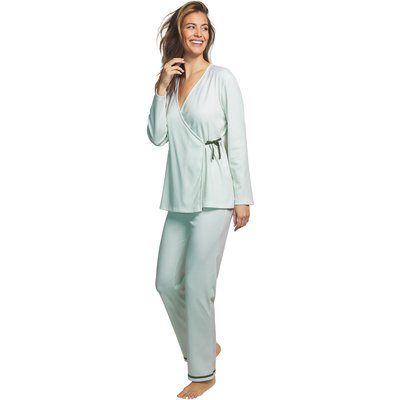 Pyjama pantalon haut cache-coeur manches longues Rayas SELMARK