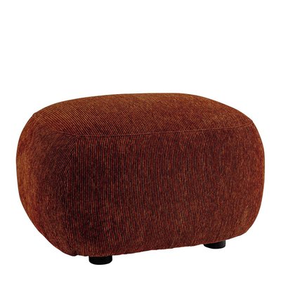 Pouf LISETTE en velours côtelé BLANC D’IVOIRE