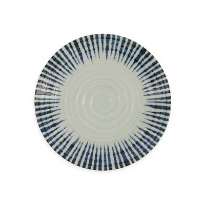 Assiette Plate Shin Tokusa Porcelaine Ø25,5 X 2,8 Cm Bleu/blanc TOKYO DESIGN STUDIO