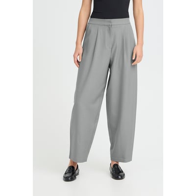 Pantalon coupe large, longueur cheville, taille elastiqué au dos ICHI