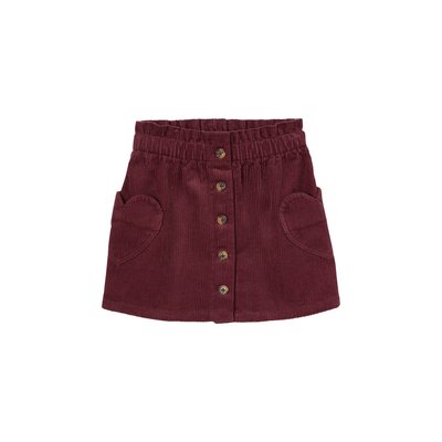 Jupe en velours poches coeur VERTBAUDET