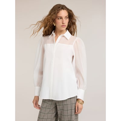 Chemise avec empiècements semi-transparents MOTIVI