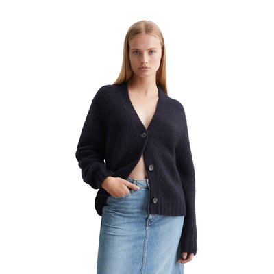 Cardigan col V regular en mélange moelleux de laine vierge et de mohair MARC O’POLO DENIM