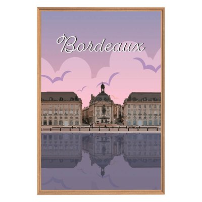 Tableau Mural Illustration Place Miroir Bordeaux CONTEMPORAIN URBAIN CEANOTHE
