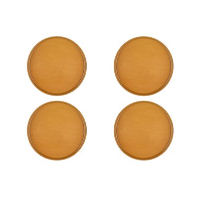 Lot de 4 assiettes plates en grès, SCANDI BJORN
