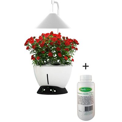 Jardinière avec lampe led intégrée Le potager avec engrais liquide + engrais 500 ml JARDINDECO