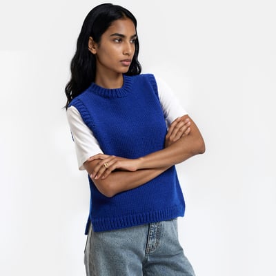 Maglione senza maniche, girocollo LA REDOUTE COLLECTIONS