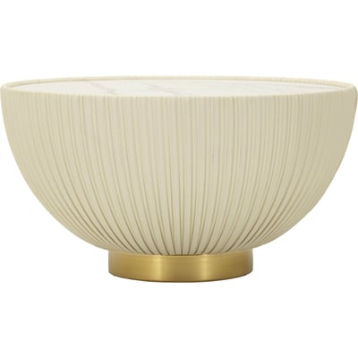 Table basse ronde effet marbre base cannelée GLAM RECOLLECTION