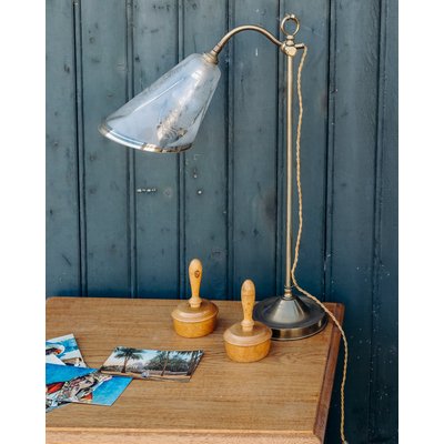 Lampe à poser dorée Suzanne N°121 - Bon état DEBONGOUT