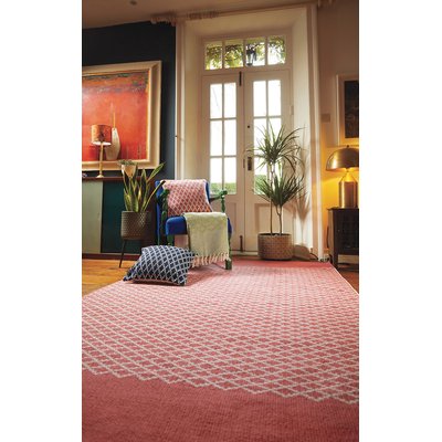Recycled Woven Trellis Pattern Rug HUG RUG WOVEN