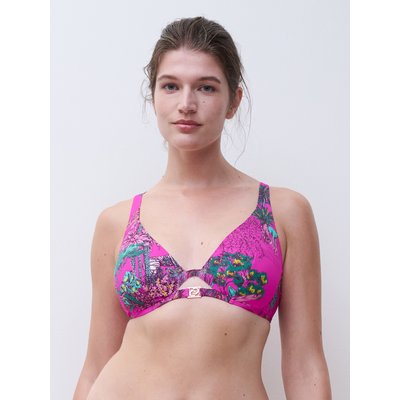 Haut de maillot de bain mono-armature plongeant bretelles multipositions SAUVAGE CHANTELLE