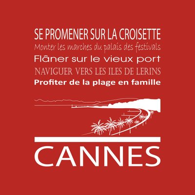 Tableau Sur Toile Cannes ILLUSTRATION CEANOTHE