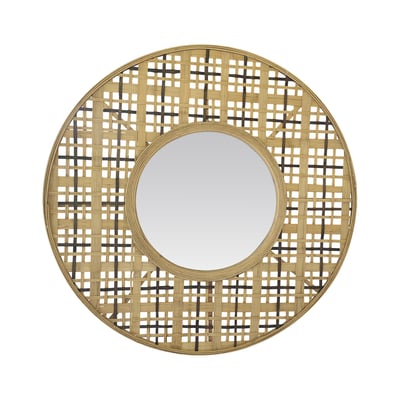 Miroir rond en bambou 80cm EMDE