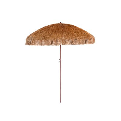 Parasol acier finition bois à franges HAWAI DCB GARDEN