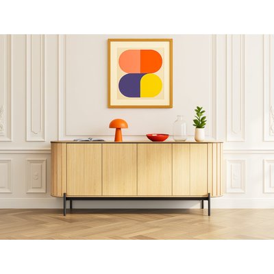Buffet bas en panneaux de particules 4 portes 200 cm, AMBOISE BOBOCHIC