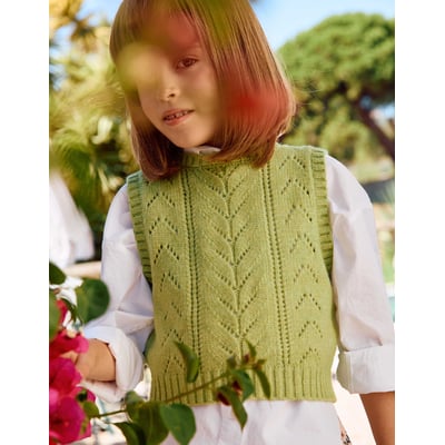 Gilet sans manches en maille ajourée ZIPPY
