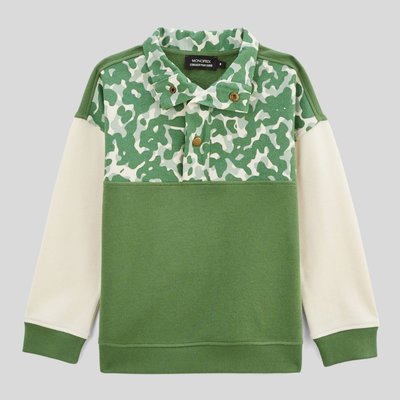 Sweat à capuche tricolore contenant du coton BIO MONOPRIX