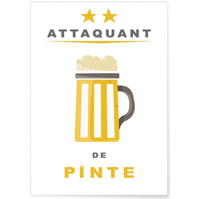 Affiche Attaquant de Pinte L'AFFICHERIE