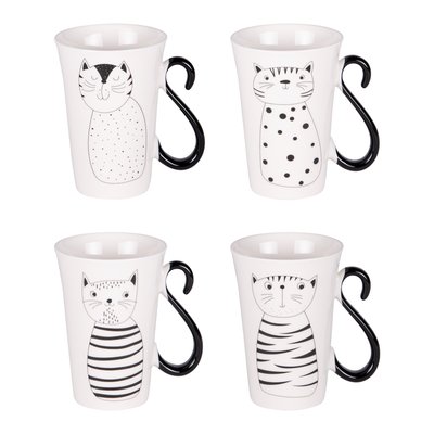 Coffret de 4 mugs   35 cl-MIAOU TABLE PASSION