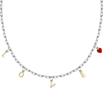 Collier en acier et email LA PETITE STORY