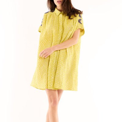 Robe en coton manches courtes avec broderies TONY WILD