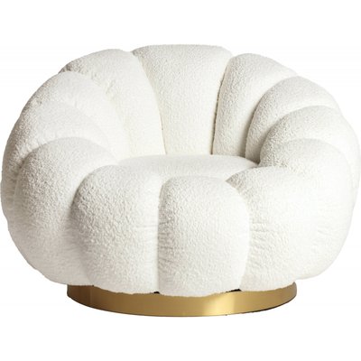 Fauteuil en coton bouclé pivotant S.crest RECOLLECTION