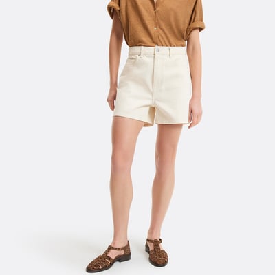 Шорты из джинсовой ткани, высокая посадка LA REDOUTE COLLECTIONS