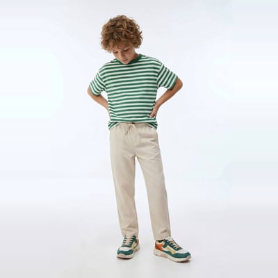 Pantalon droit uni en 100% lin MONOPRIX