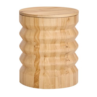 Pouf bout de canapé, bois massif, SANTIAGO NORDLYS