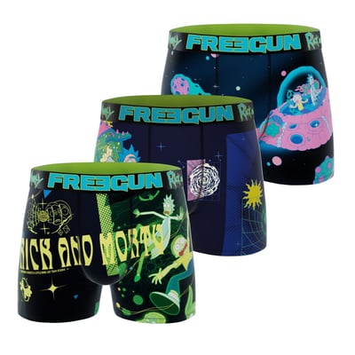 Lot De 3 Boxers Rick Et Morty FREEGUN