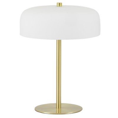 Lampe à poser en métal blanc et laiton doré 23.5x23.5x32cm WADIGA