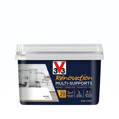 Peinture intérieure  multi-supports Satin, Les blancs V33