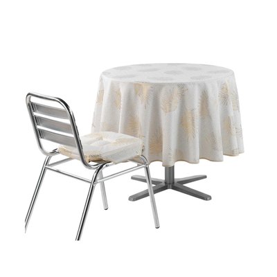 Nappe ronde metallise Sunny gold DOUCEUR D'INTÉRIEUR