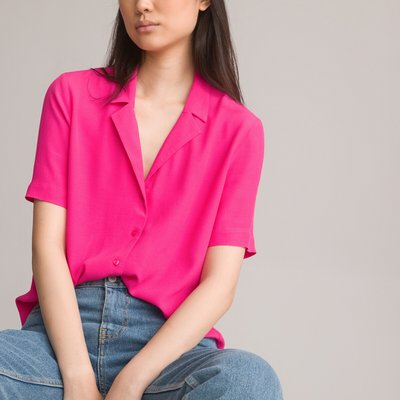 Блузка с пижамным воротником LA REDOUTE COLLECTIONS